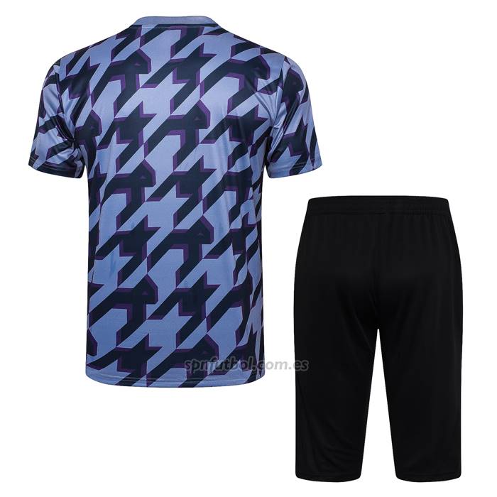 Chandal del Real Madrid Manga Corta 2024-2025 Negro y Gris - Pantalon Corto
